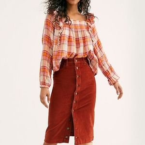 FREE PEOPLE Siena Plaid Pullover